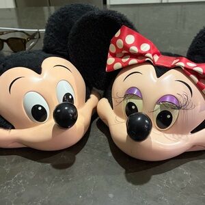 Disney Vintage Minnie & Mickey Mouse 3D hat and Red and White Polka Dot Kids Bag